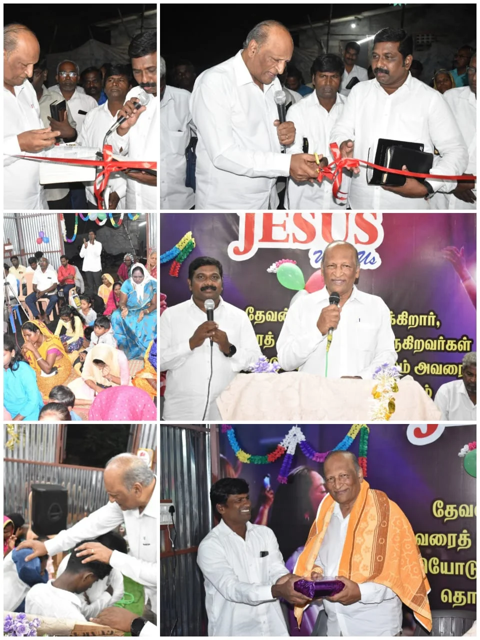 Scenes from a church dedication and ministry gathering in India