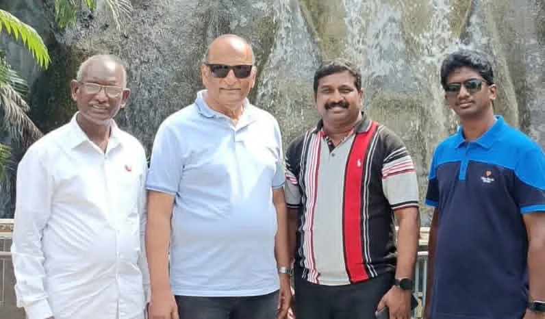 Abel Govender with pastors on a visit to India