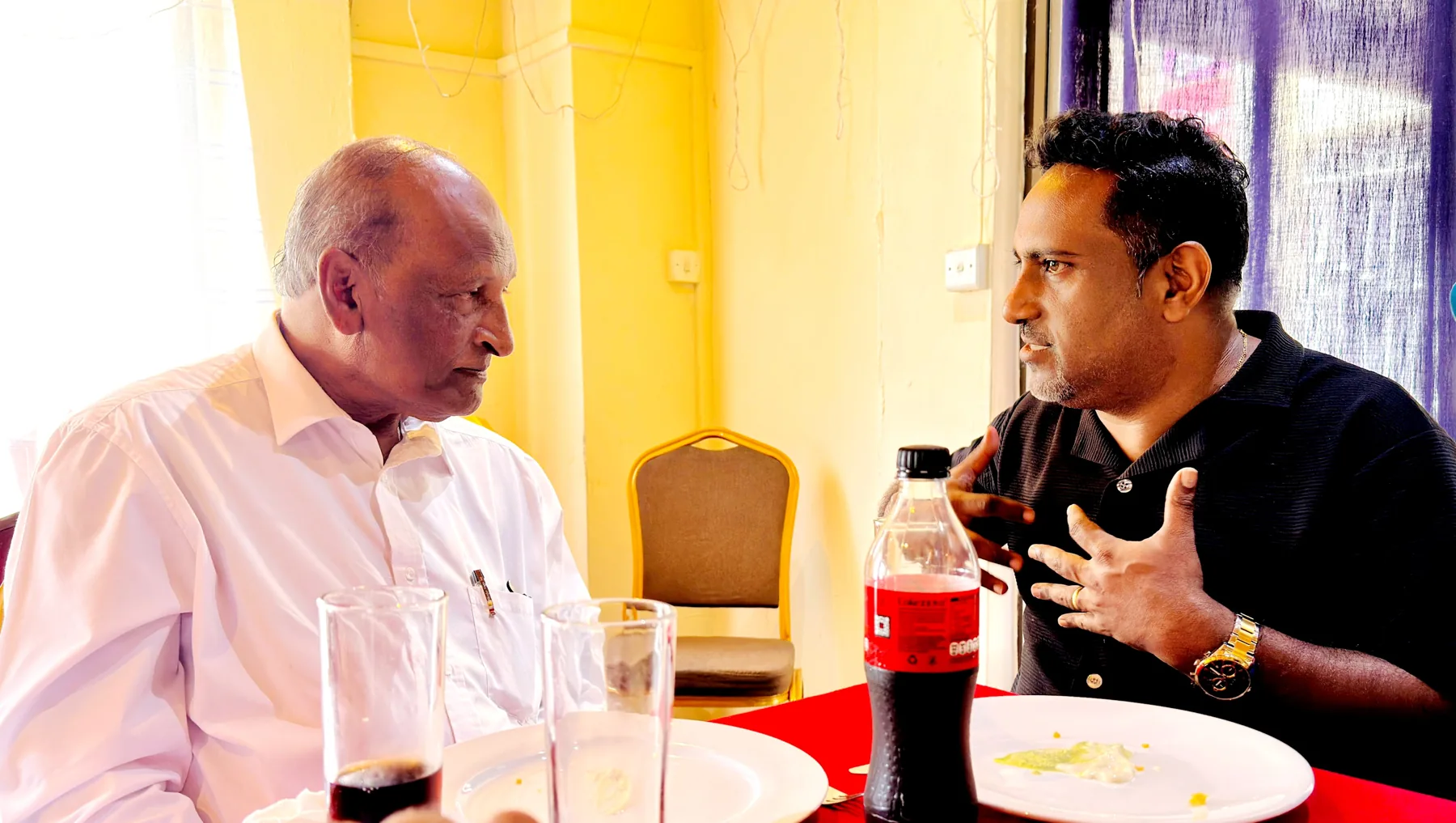 Abel Govender with church leaders in Mauritius