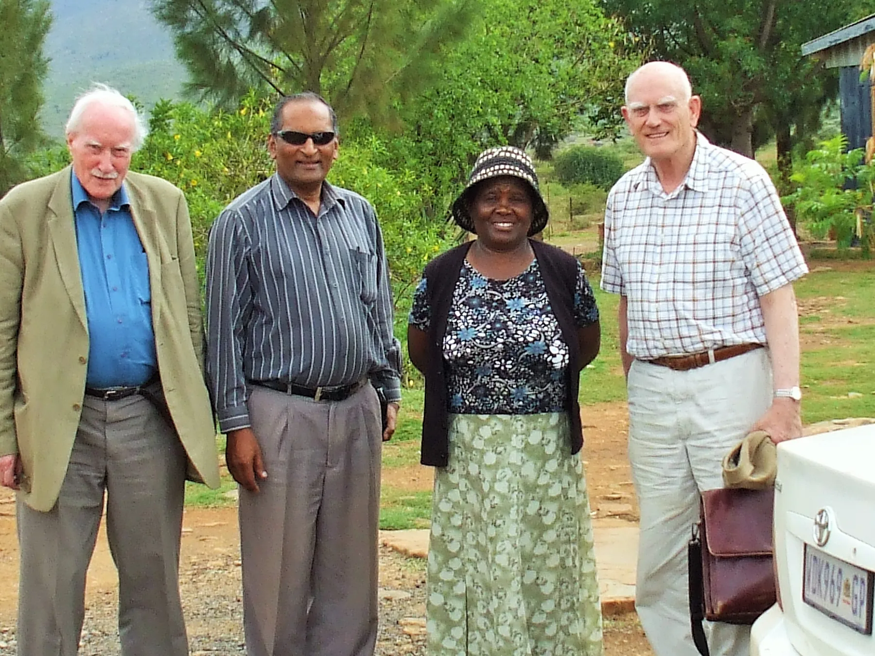 Abel Govender and mission partners visiting a South African community