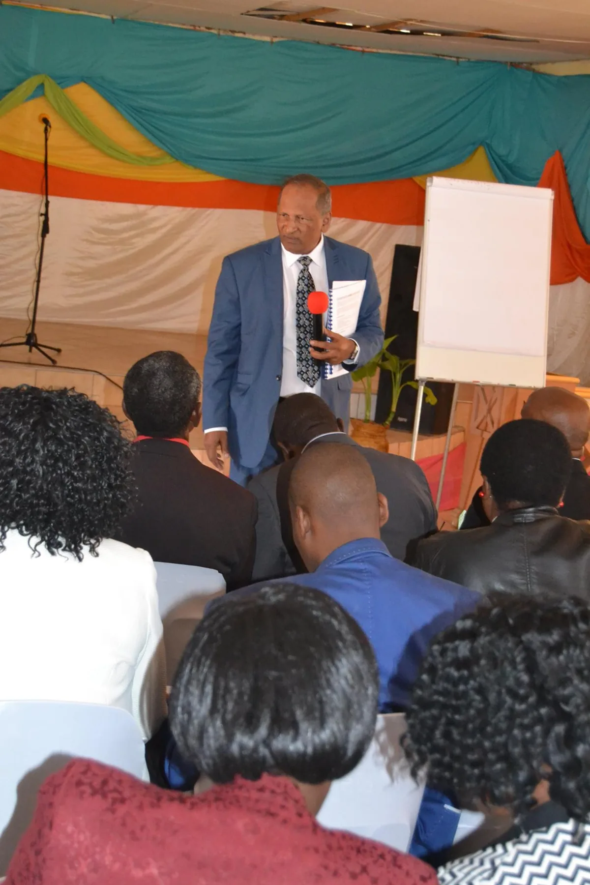 Abel Govender addressing the pastors' conference in Limpopo